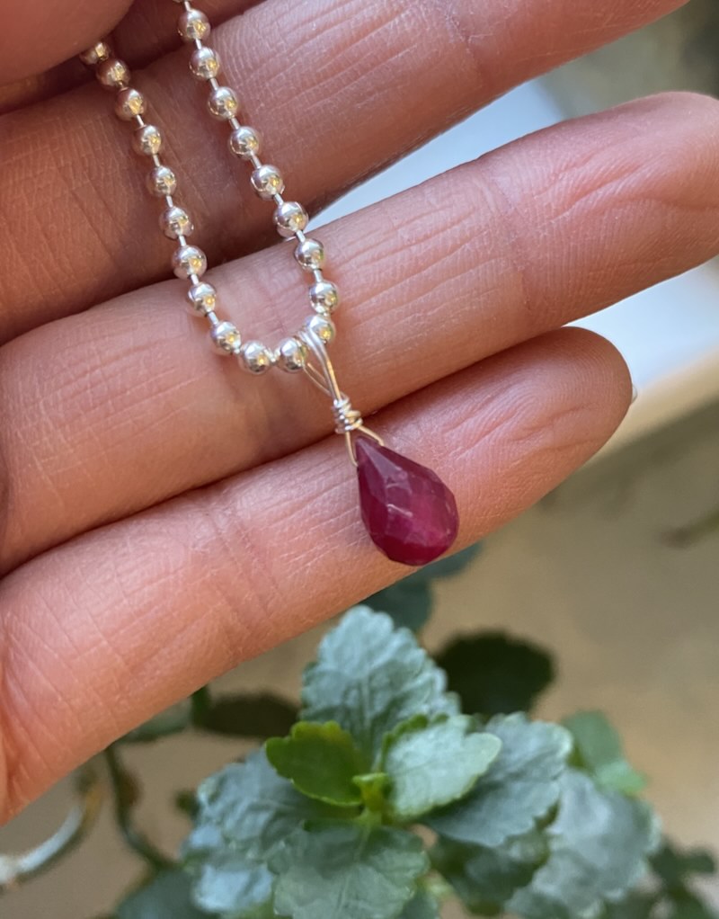 Ruby Teardrop Pendant