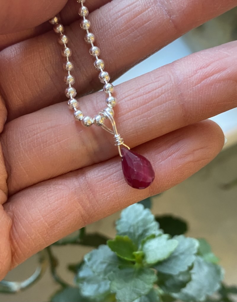 Ruby Teardrop Pendant