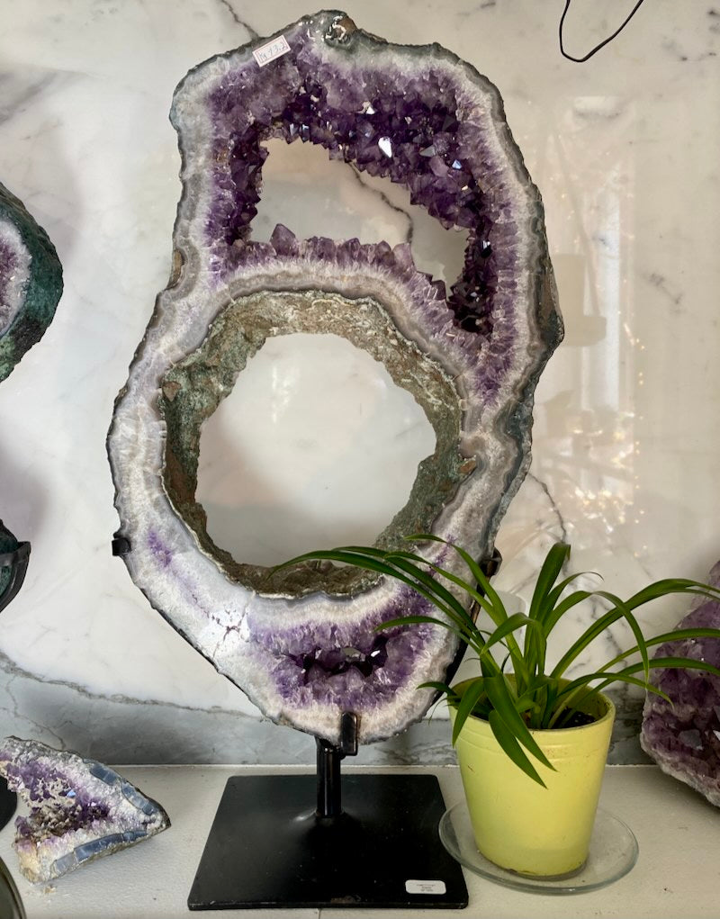 AMETHYST STALAGTITE SLICE