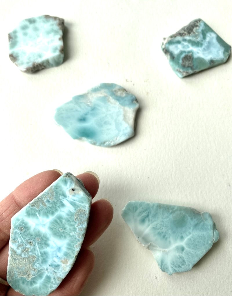 Larimar Polished Slice – The Rock Store