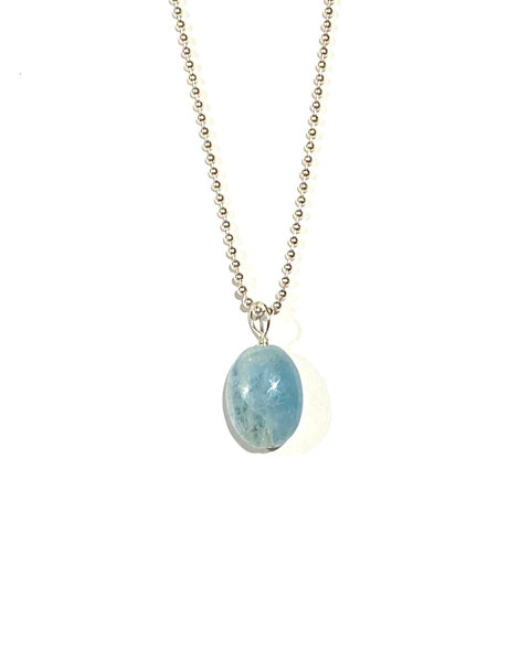 AQUAMARINE PENDANT - OVAL
