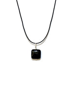 TOURMALINE - BLACK PENDANT - SQUARE