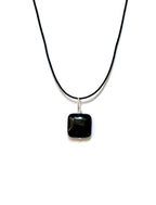 TOURMALINE - BLACK PENDANT - SQUARE