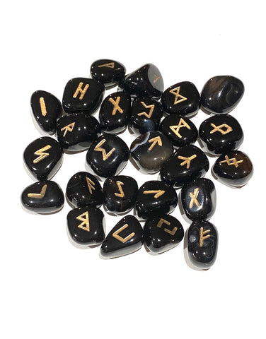 Runes - Black Agate