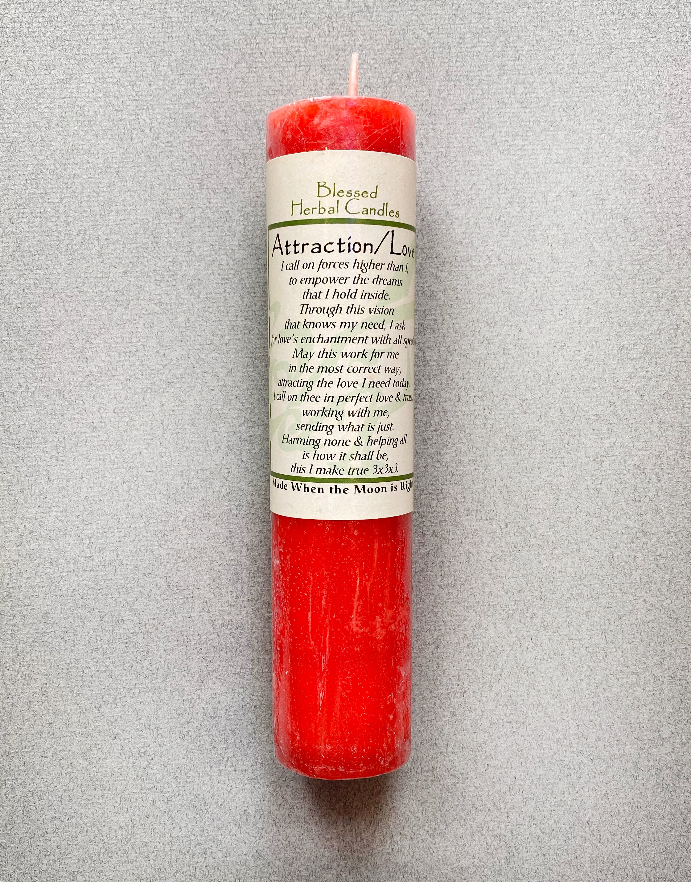 SPELL - TALL CANDLE - ATTRACTION/LOVE