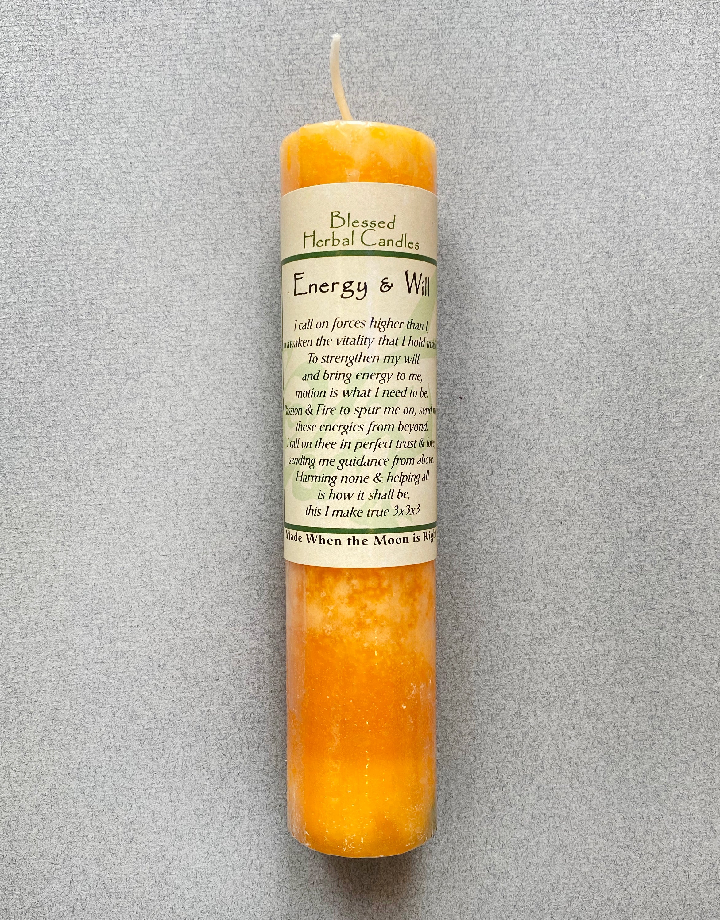 SPELL - TALL CANDLE  - ENERGY & WILL