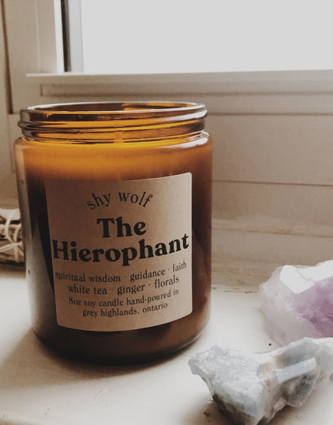 SHY WOLF CANDLE - THE HIEROPHANT