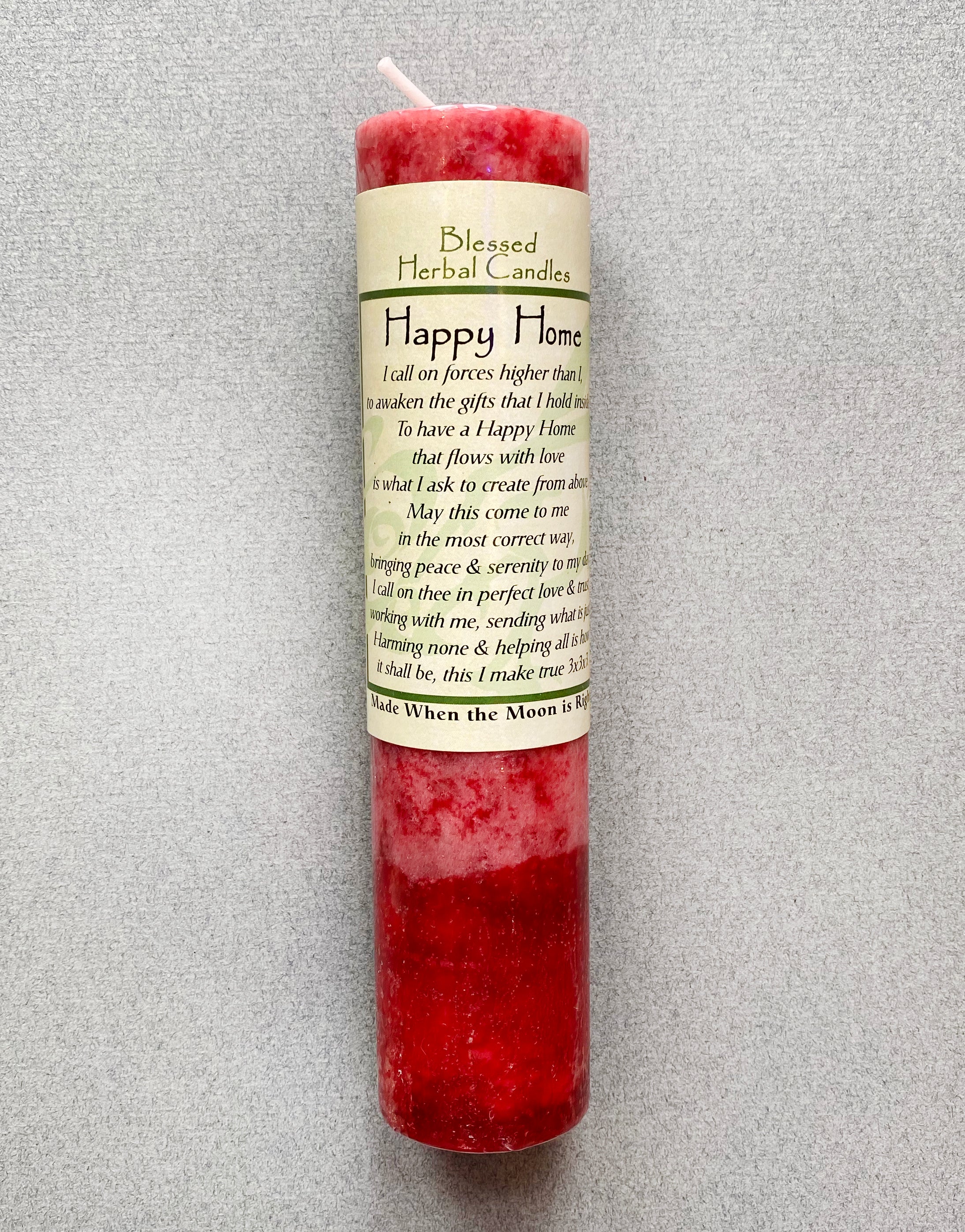 SPELL - TALL CANDLE - HAPPY HOME