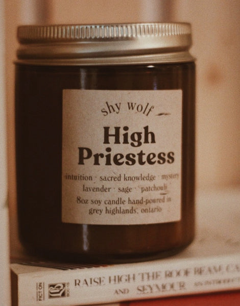 SHY WOLF CANDLE - HIGH PRIESTESS
