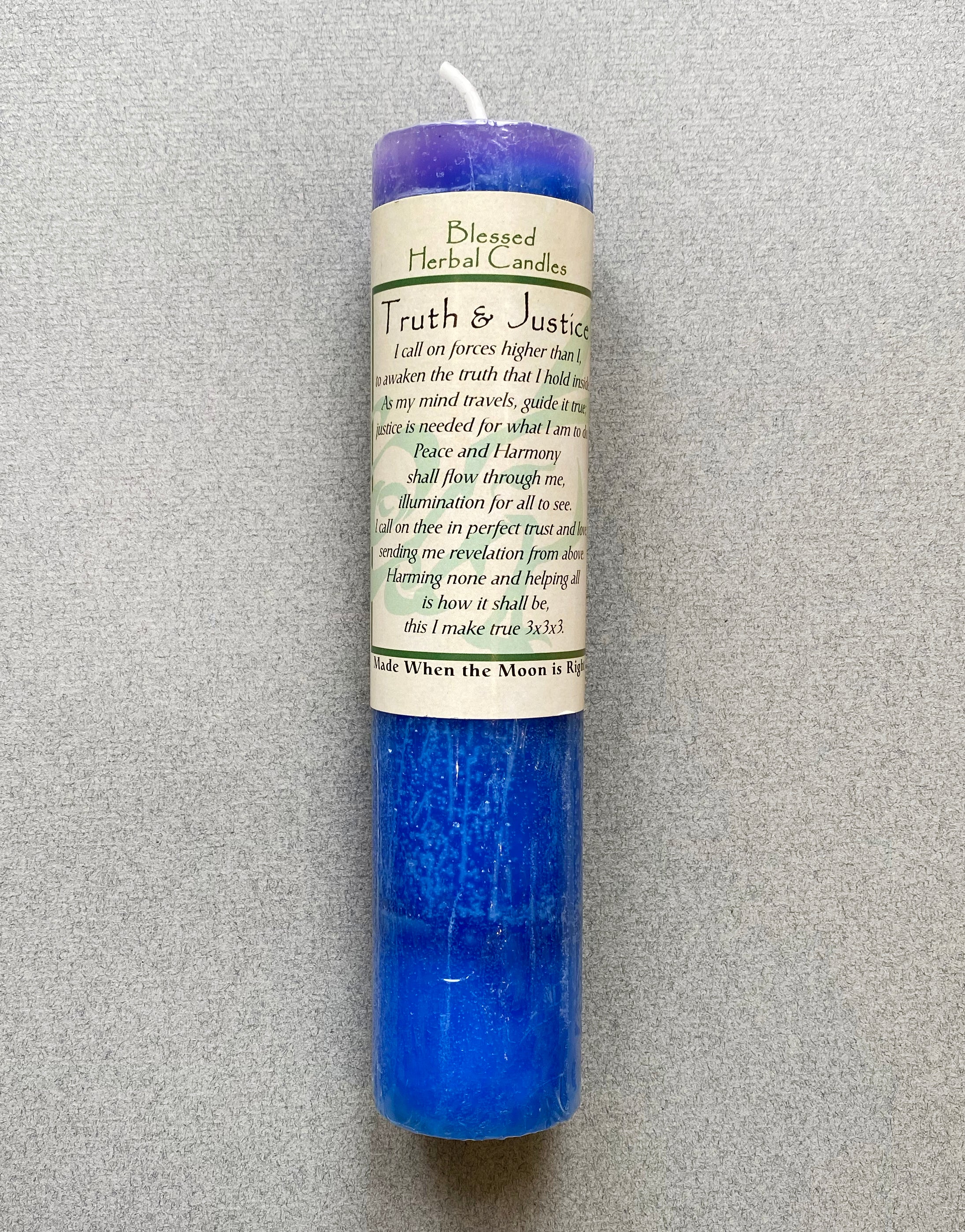 SPELL - TALL CANDLE - TRUTH & JUSTICE